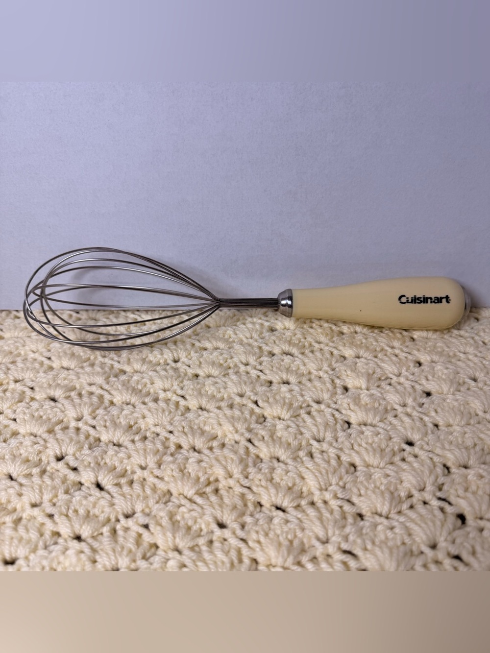 Cuisinart Balloon Whisk Almond Handle Stainless Steel 11” Baking Mixing Tool